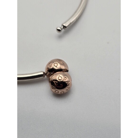 Lot of 3 Genuine Pandora Bracelets + Reindeer Charm – Rose Gold Clasp,... - Picture 7 of 11